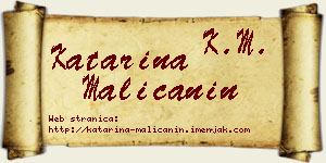 Katarina Malićanin vizit kartica